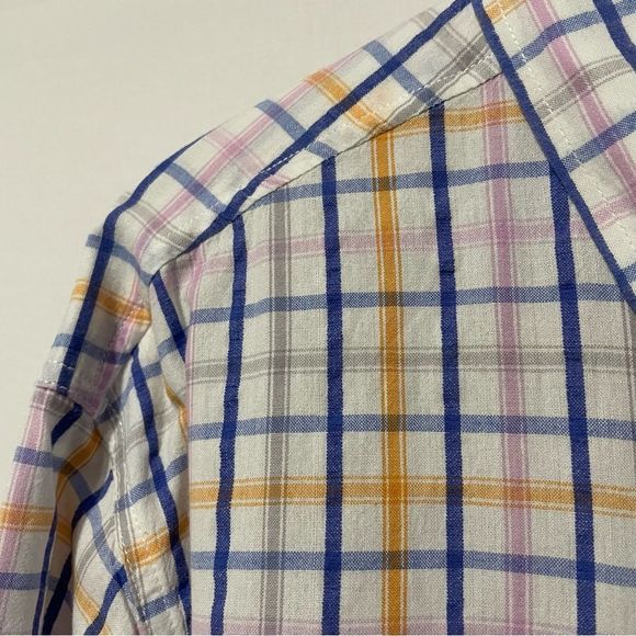 XXL Plaid Vintage 1964 Washed Stoned & Beaten Button Down Long Sleeve Shirt - Picture 4 of 8